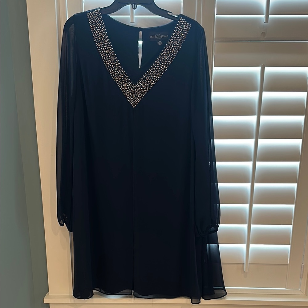 Black Dress with Silver Embellishments